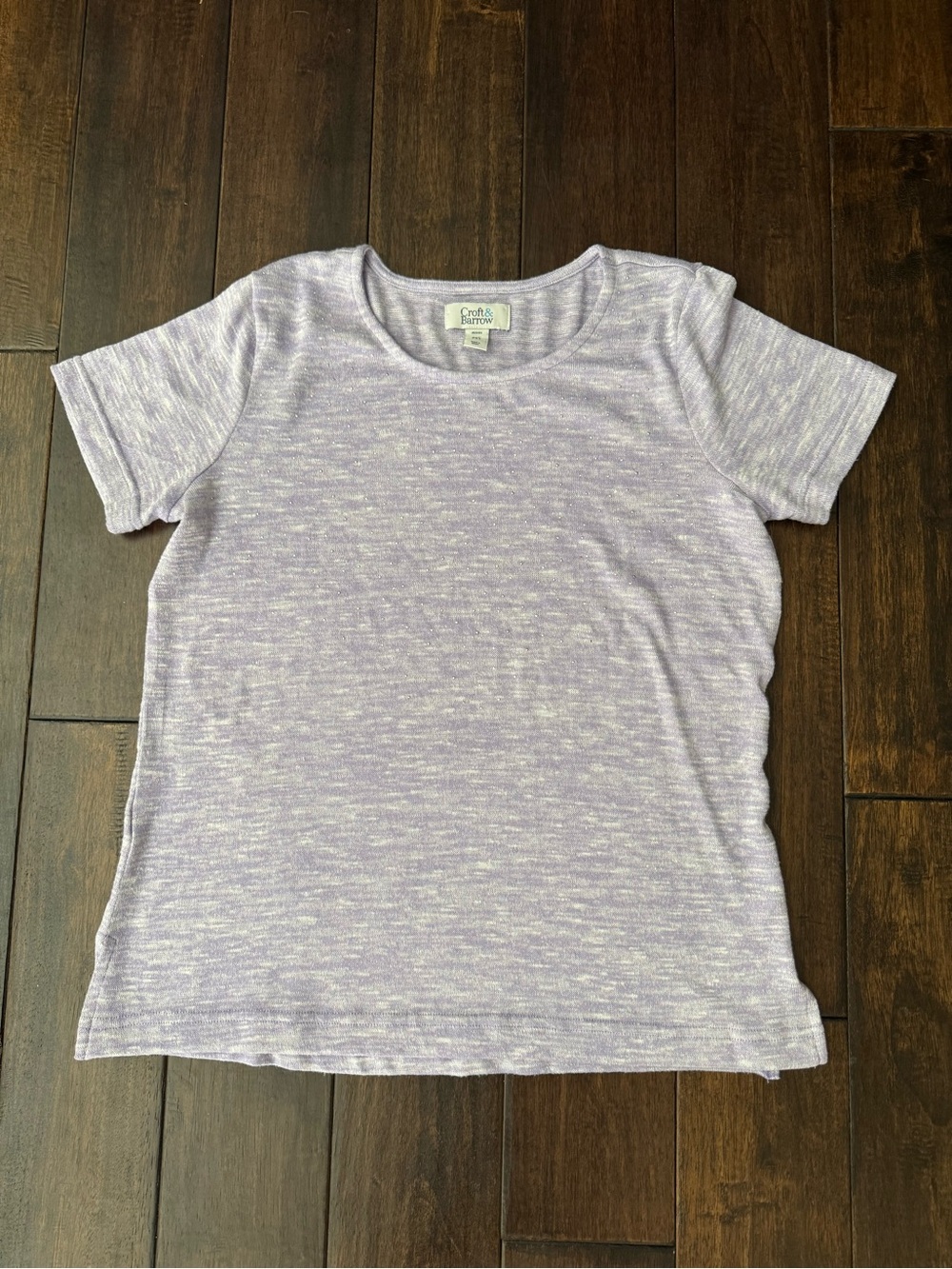 Women’s Short Sleeve Croft & Barrow Shirt – Purple - Size PXS